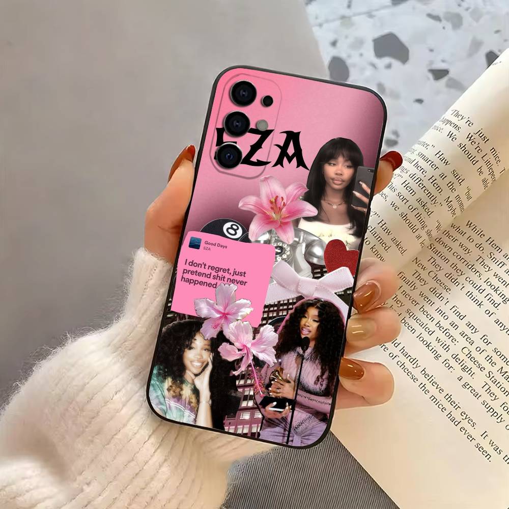 

Cool Singer S-SZA-SZA-S Phone Case For Samsung S25,S24,S21,S22,S23,S30,Ultra,S20,Plus,Fe,Soft Silicone Black Cover Samsung S21Ultra