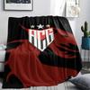 1Pc Atlético Goianiense Print Flannel Blanket High Quality Warm Comfortable Cover for All Seasons Perfect for Gifts Home Decor