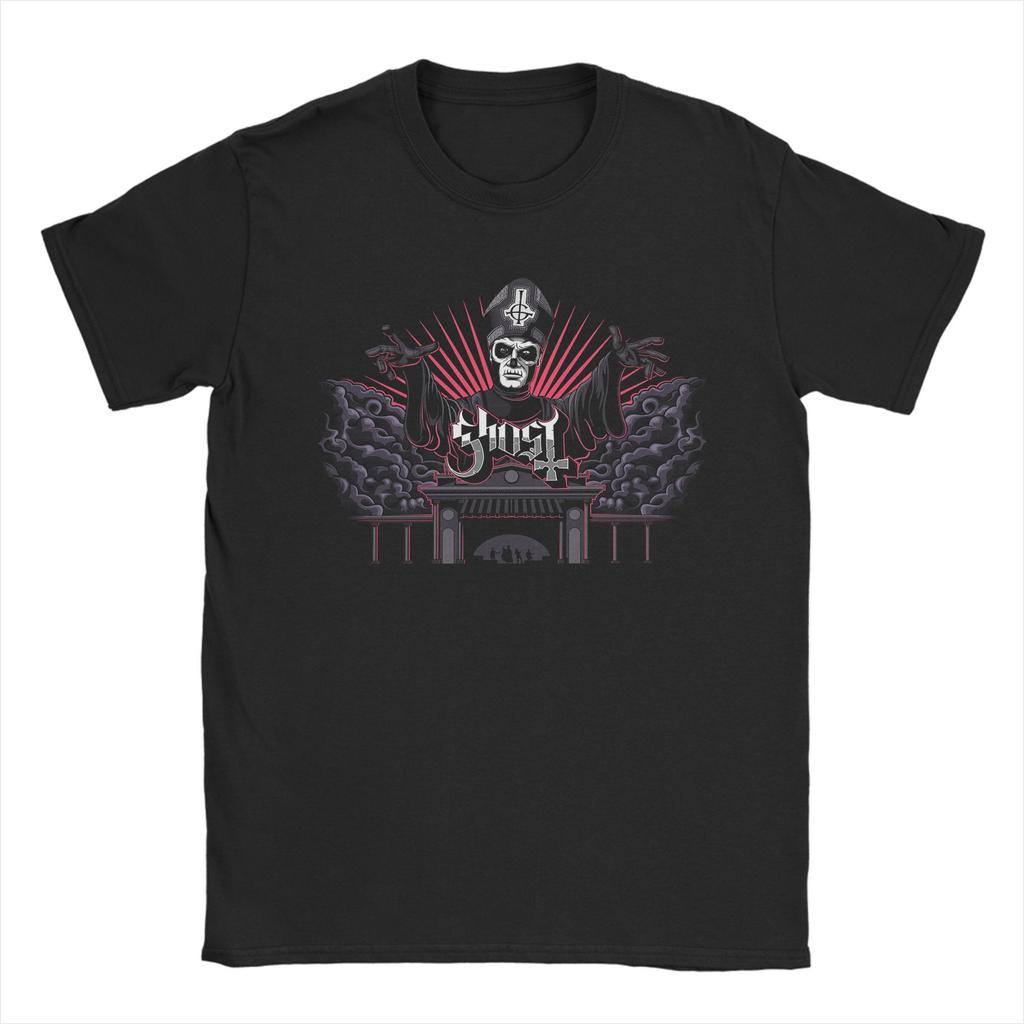 Ghost BC Band Bedruckte T-Shirts für Männer Frauen Popmusik Album 100% Baumwolle Horror Totenkopf Bedrucktes T-Shirt Kleidung