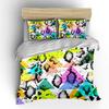 Colorful Triangles With Snake Texture Bedding Set For Kids Luxury Gift 3Pcs Digital Print Comforter Set Soft Comfortable