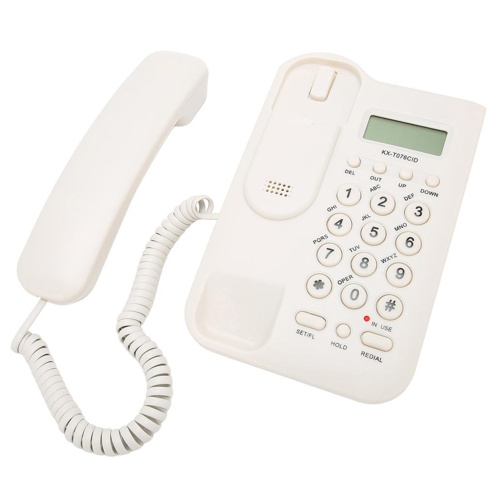 Tischtelefon Anrufer-ID Wandhalterung Minimalistisch Kabelgebundenes Haustelefon für Zuhause Hotel Telefonleitung