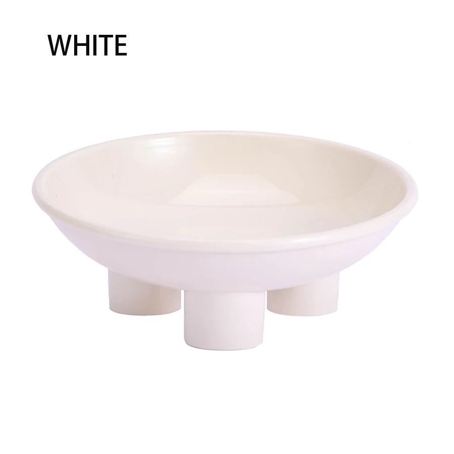 

Stable Pet Food Container High Collar Protector Cat And Dog Feed Tip Proof Design Durable Water Plate белый
