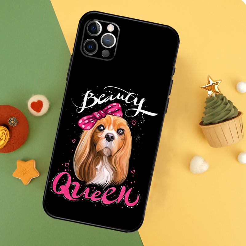 Cavalier King Charles Spaniel Hund Hülle Für iPhone 13 12 Mini 11 14 16 15 Pro Max 7 8 Plus X XR XS Max Rückabdeckung