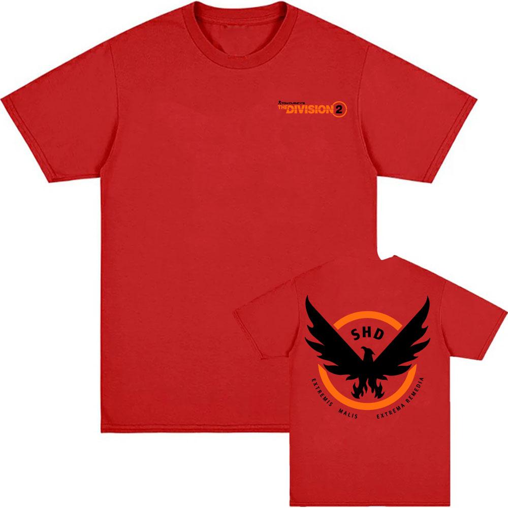Tom Clancy's The Division 2 SHD T-Shirt Rundhals Kurzarm Lässiges Lockeres T-Shirts Herren Damen Kleidung Spieldesign Grafik T-Shirt