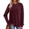 Women's Printed Lightweight Brushed-Cotton Round Neck Top