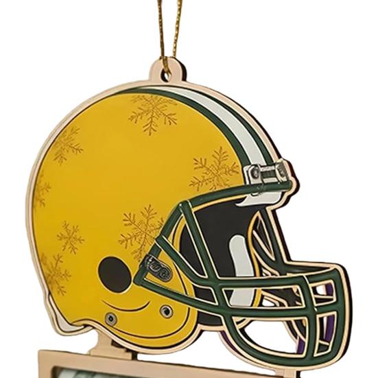 Wooden Money Holder Christmas Ornament Football Helmet Cash Gift Card Holder Sports Fan Gift for Men Players Coaches