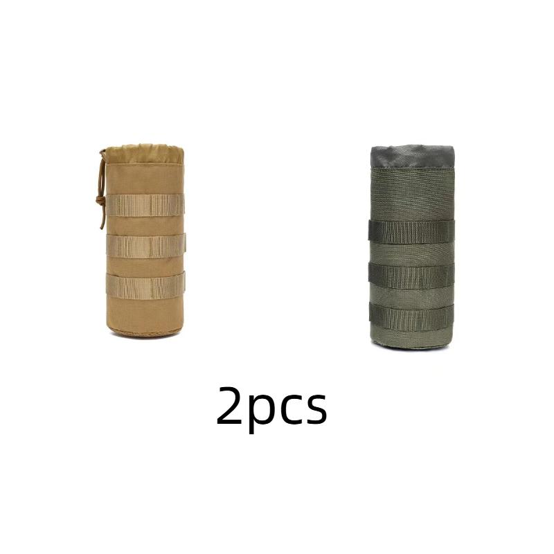 Poche Sac Améliorée pour Bouteilles d'Eau de Sport, Porte-Bouteille d'Eau Tactique à Cordon Coulissant Molle, Sac de Voyage en Maille pour Bouteille d'Eau