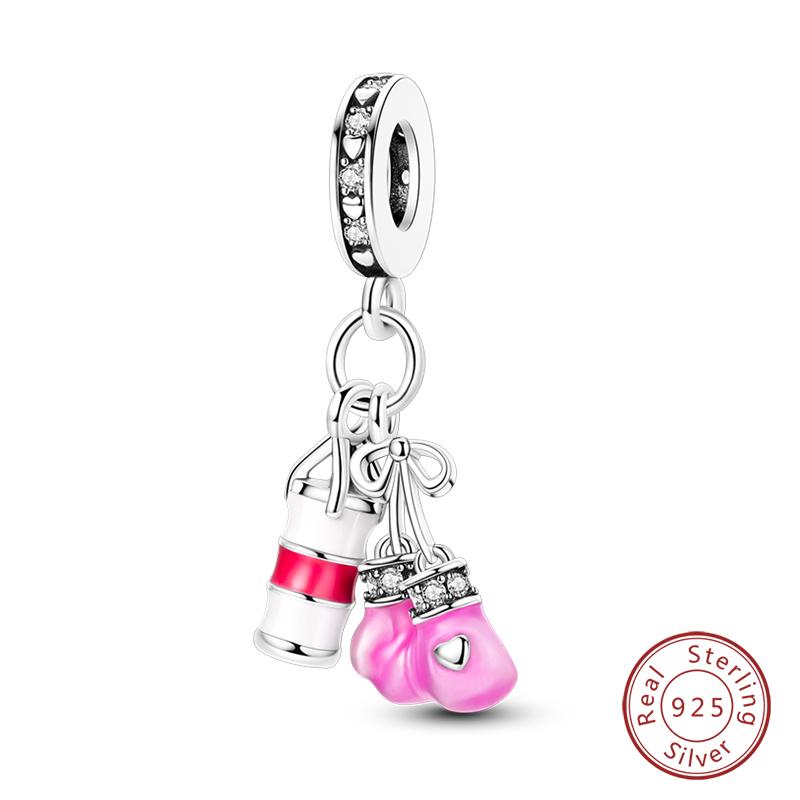 100% Copper Luggage Earth Camera Golf Rugby Helmet Charms Pendants Fit Qikaola Original Bracelets Diy Jewelry