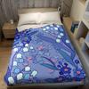 Lilac Flower Breeze Flannel Blanket Warm Soft Halloween Christmas Couch Warm Cozy Decorative Decor Gift for All Season