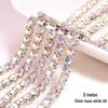 Colorful Rhinestone Claw Chain for Phone Cases, Nail Art, Apparel, & Wedding Dress Accessories