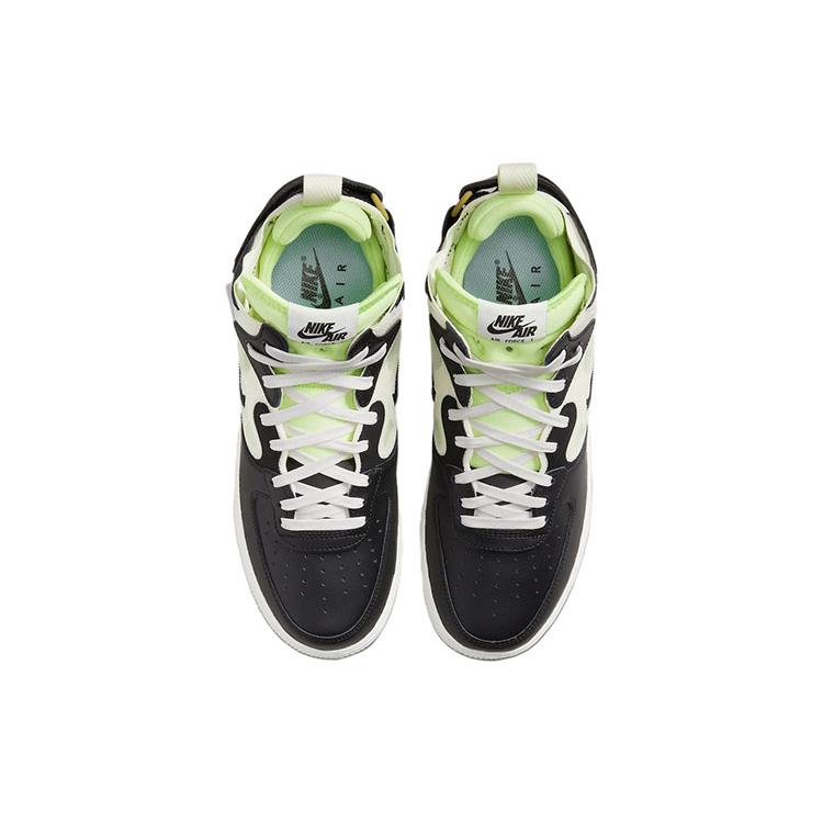 Nouvelle Nike Air Force 1 React Mid Noir Voile Vert Fantôme DQ1872-100