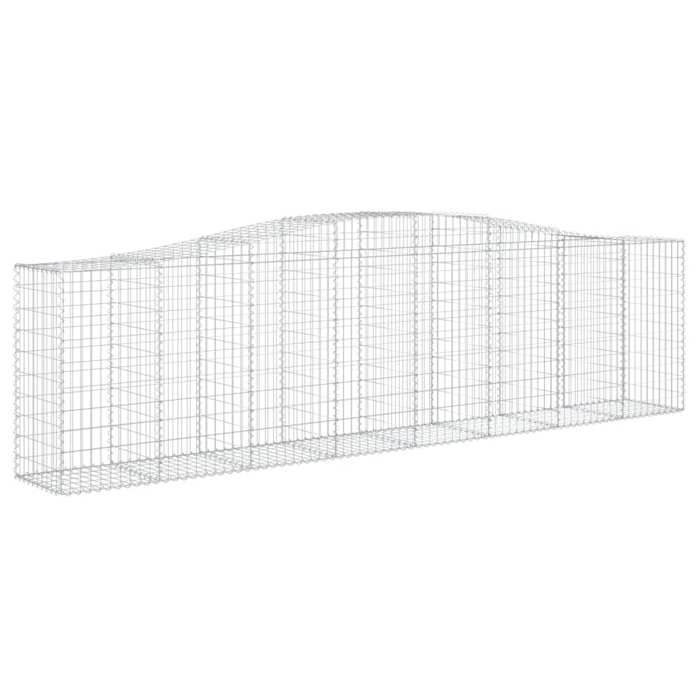 VidaXL 3x Paniers à Gabions Arqués Cages à Gabions Arquées Murs de Gabion Barrières de Jardin Terrasse Extérieur 3145957