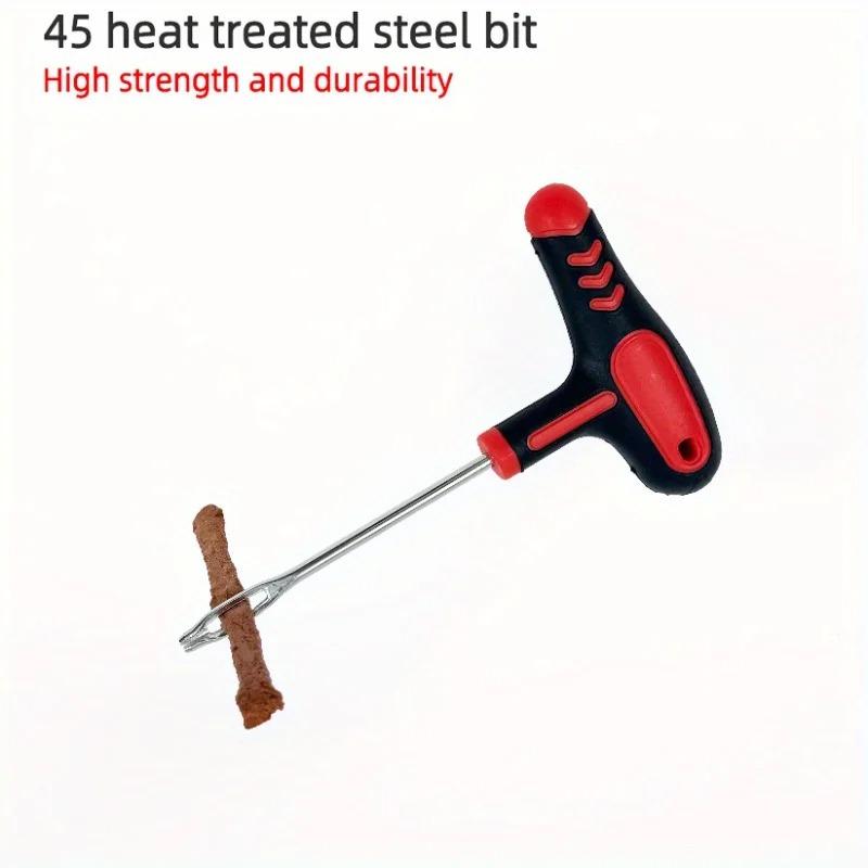 Reifenreparaturset mit Gummistreifen Autoreifenreparaturwerkzeug Stollenwerkzeugsatz Auto Fahrrad Schlauchloser Reifen Reifenpanne Stopfen Garagenwerkzeuge