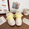 Pink Thick Baseplate Shoes Women's Sports Summer New Niche Design Bread Shoes Students Breathable White Shoes