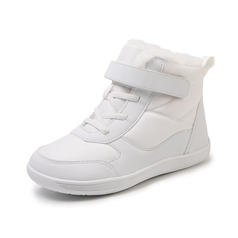New Kid's Snow Boots Children's Outdoor Wide Toe Barefoot Shoes Warm Waterproof Winter Boots High-top Velvet Boot Size 25-36