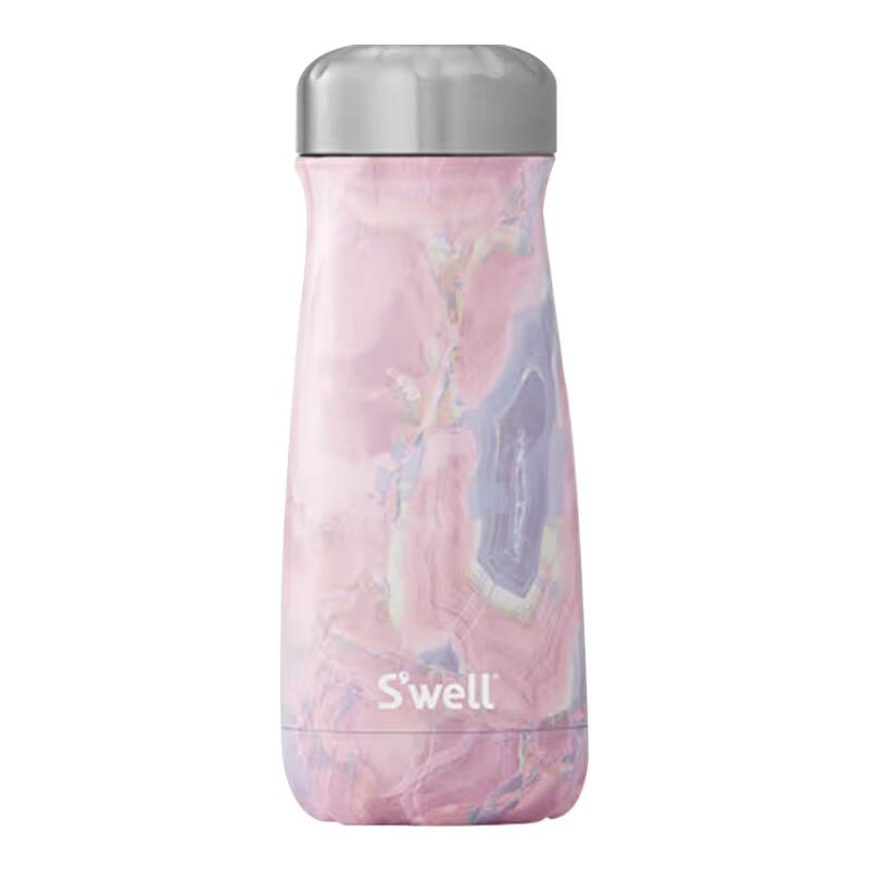 S WELL Rose Geode Stainless Steel Insulated Bottle, 470ml