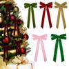 Wiederverwendbare Weihnachtsfeier-Artikel Samtband Schleife Weihnachten Anhänger, Baum Flanell Schmuckstück, Hochzeitszimmer Schleifen Dekorativ Retro Stil Hängender Anhänger für