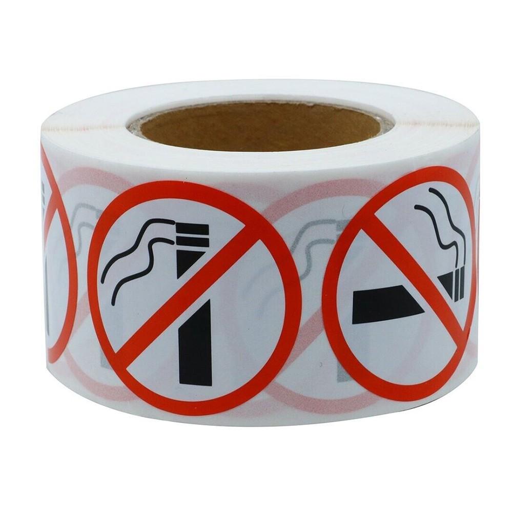 

500 Pcs Roll No Logo Round Sign Stickers for Restaurant Bus Shop Diameter