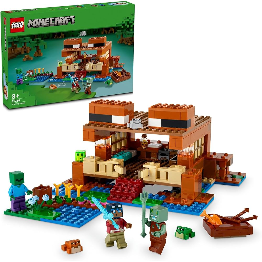 LEGO Minecraft Frog House Building Set 21256 for Kids Ages 8-10 Educational Toy