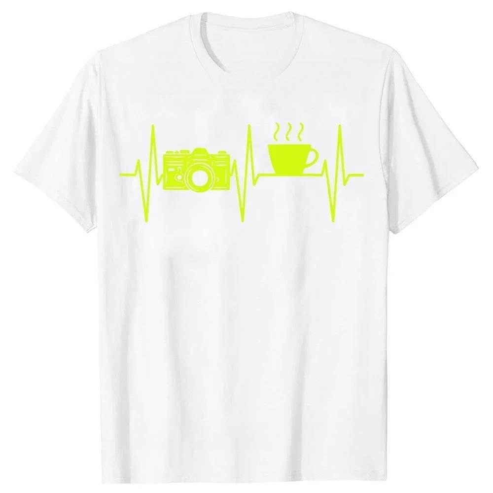 Humorous Photographer Coffee Lover Camera Photography Summer Print Streetwear Tshirt Birthday Gift Womens Tshirt Y2K Top