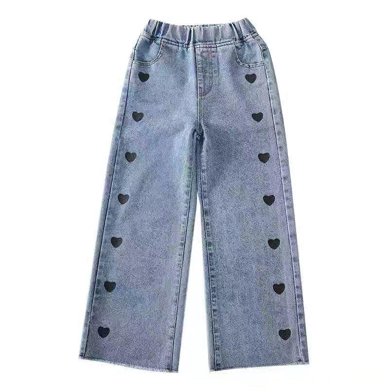 Girls' Casual Loose-Fit Jeans - Spring/Autumn Fashion for Kids