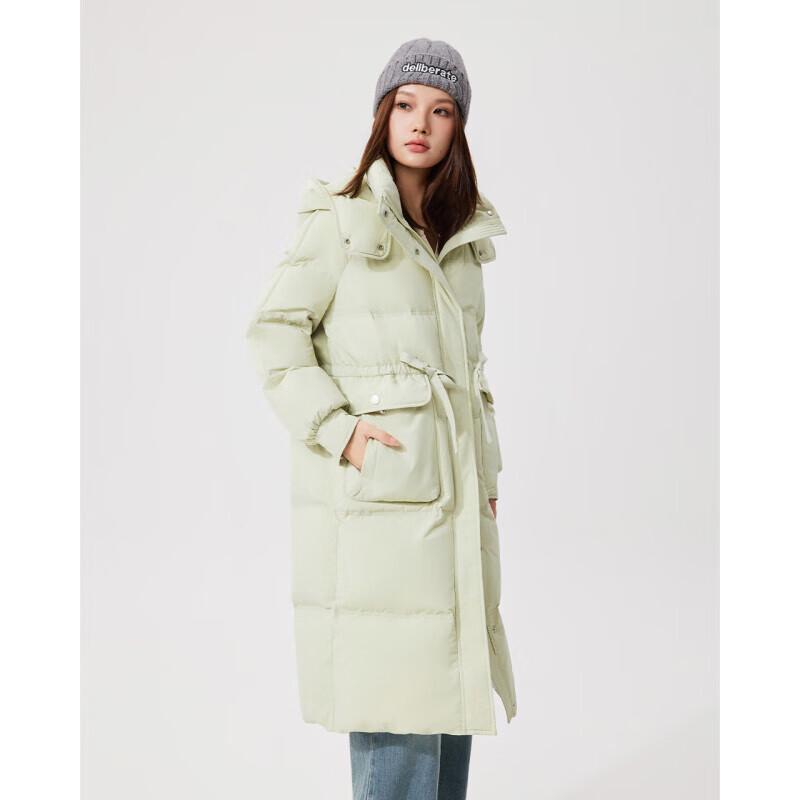 IEF Women's 2024 Winter Hooded Long Down Jacket