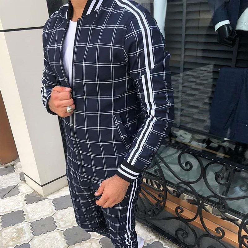 Men's Quick-Dry Sports Suit: Outdoor Casual Jacket & Drawstring Trousers