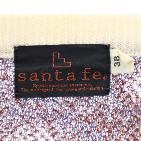 Santa Fe Linen Blend Overall Handle Long Sleeve Knit Lightweight Sweater Men's Used