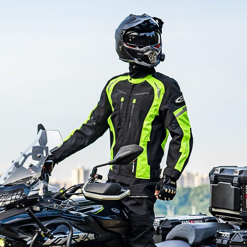 All-Season Waterproof Motorcycle Riding Suit With Removable Armor Protective Gear Mesh Racing Jacket Pants Set