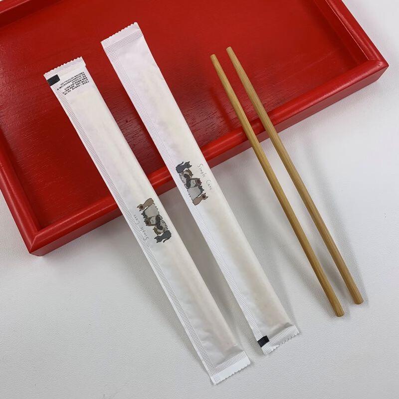 Xihe Cute Cat Disposable Bamboo Chopsticks