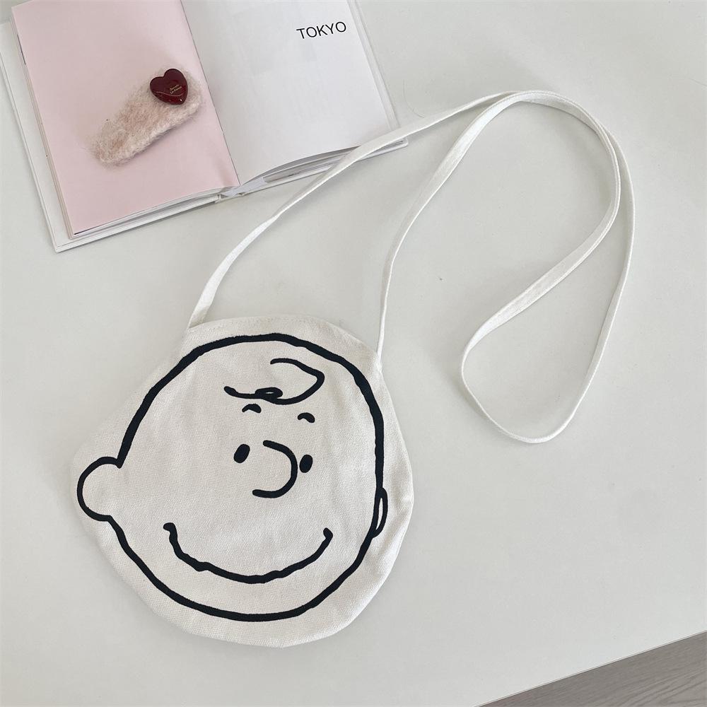 Harajuku Cartoon Kids Crossbody Canvas Character Bucket Bag