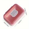 1pc Portable Soap Dish Soap Box With Lid Household Plastic Soap Holder Soap Rack For Bathroom Soap  Box Travel Essen