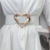 Pu Womens Elegant Wide Waist Belt With Unique Heart Buckle For Fashionable Styles Dress