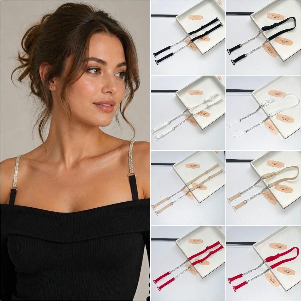 Anti-Slip Elastic Bra Strap Elastic Halter Neck Bra Straps Sexy Replacement Shoulder Straps  Women