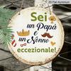 2D Flat, 1pc 7.87inchs Vintage Aluminum Sign, Italian Humorous Quotes for Dads And Grandpas, Decorative Plaque Suitable for Bedroom, Living Room