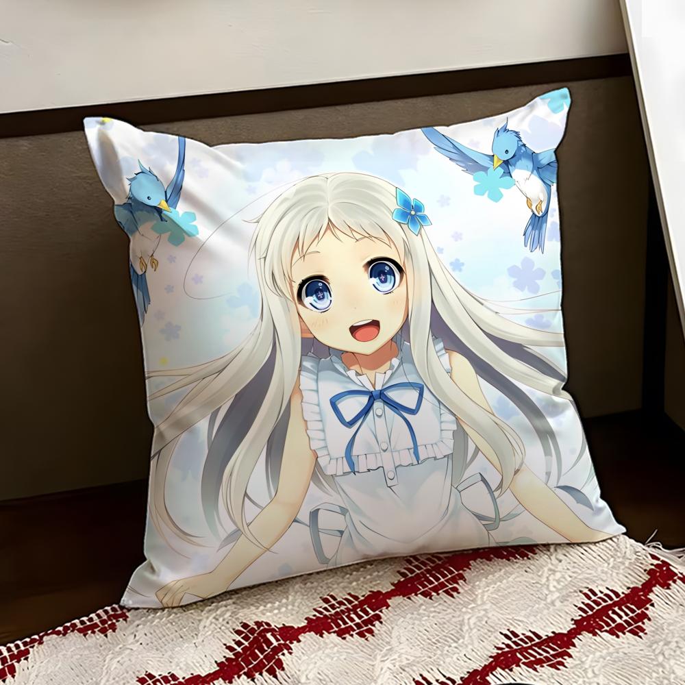Anohana The Flower WeSaw ThatDay Cushion Cover Reversible Soft Durable Pillow Cover Home  Car MultiScene Use for Daily Comfort