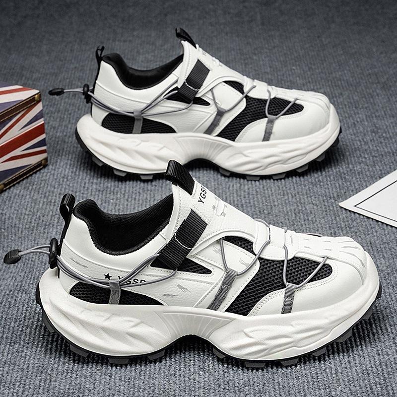Mesh Breathable Sports Shoes Men's Casual Men's Shoes Heightened Platform Dad Trendy Shoes Young and Young Students