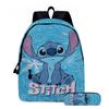 Stitc Cartoon Full Print Backpack Student Bag Pencil Case Two-Piece Set Children'S Backpack