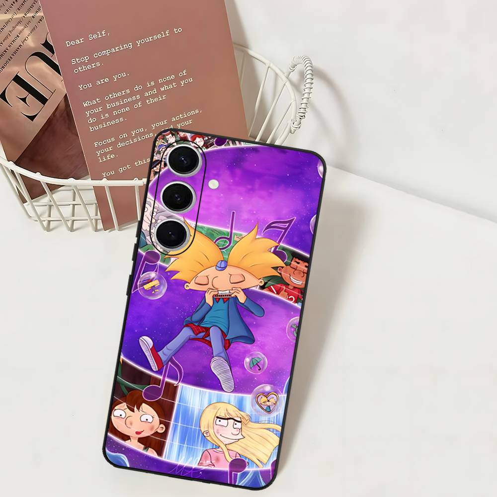 Hey A_Arnolds Cartoon Phone Case For Samsung S 24 Fe 25 Ultra Plus 20 Lite 21 30 22 23 24 22 Ultra 5G Fundas
