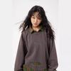 Unisex Oversized Plaid Patchwork Distressed Turn-Down Collar Hoodie Fall Casual Streetwear