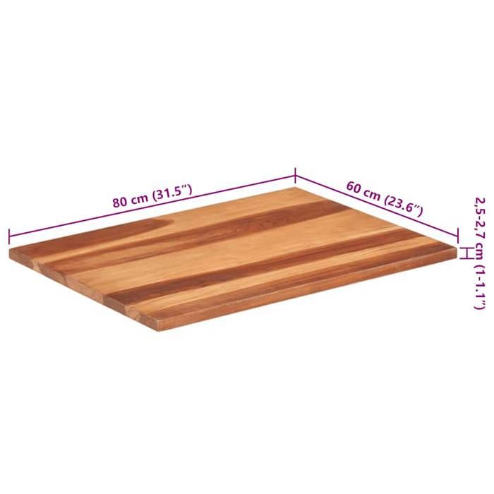 VidaXL Table Top Solid Wood 25-27 Mm 60x80 Cm
