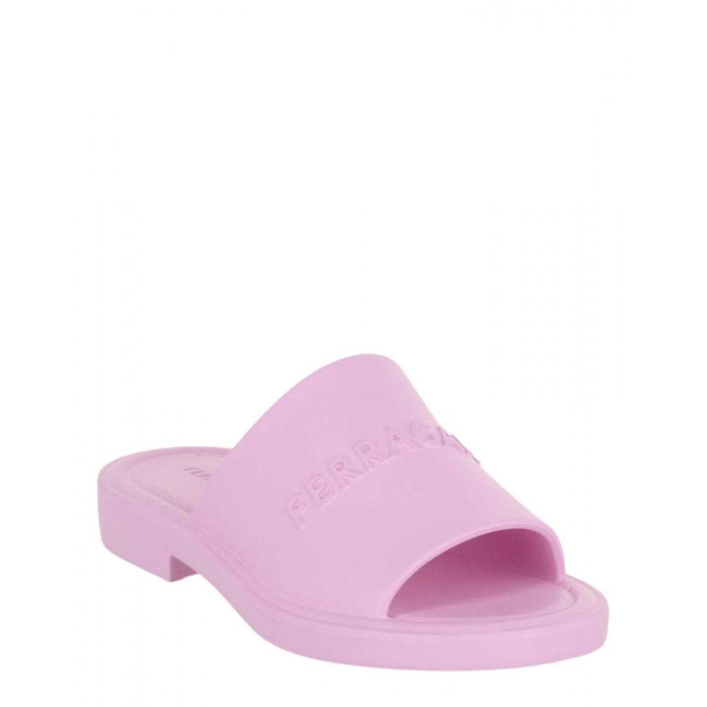 Salvatore Ferragamo Giuneva Logo Slides Pink