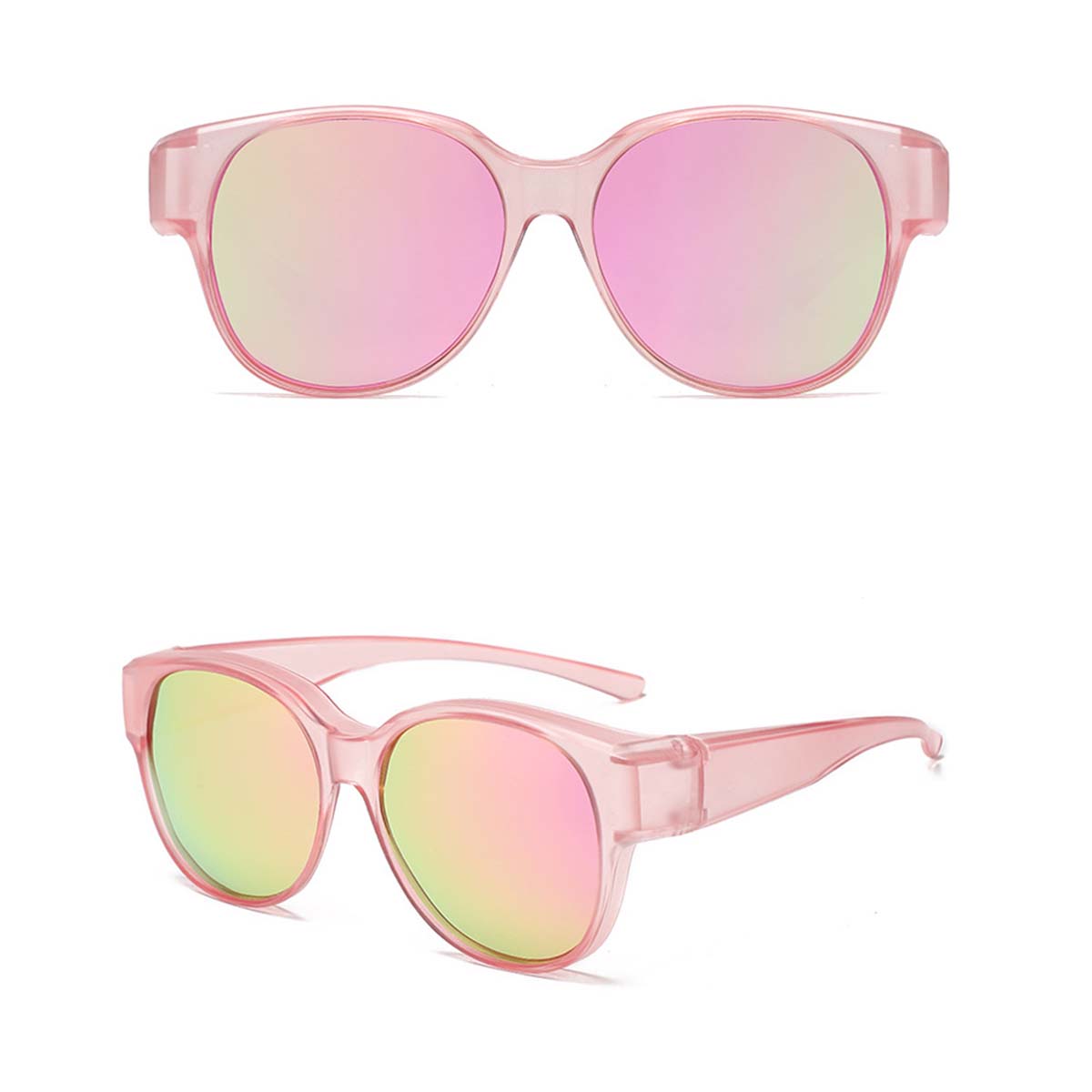

2PC Sunglasses Over Glasses Women Sunglasses Cover Over Myopia Prescription Glasses Portable Men Women Vintage Eyewear T03