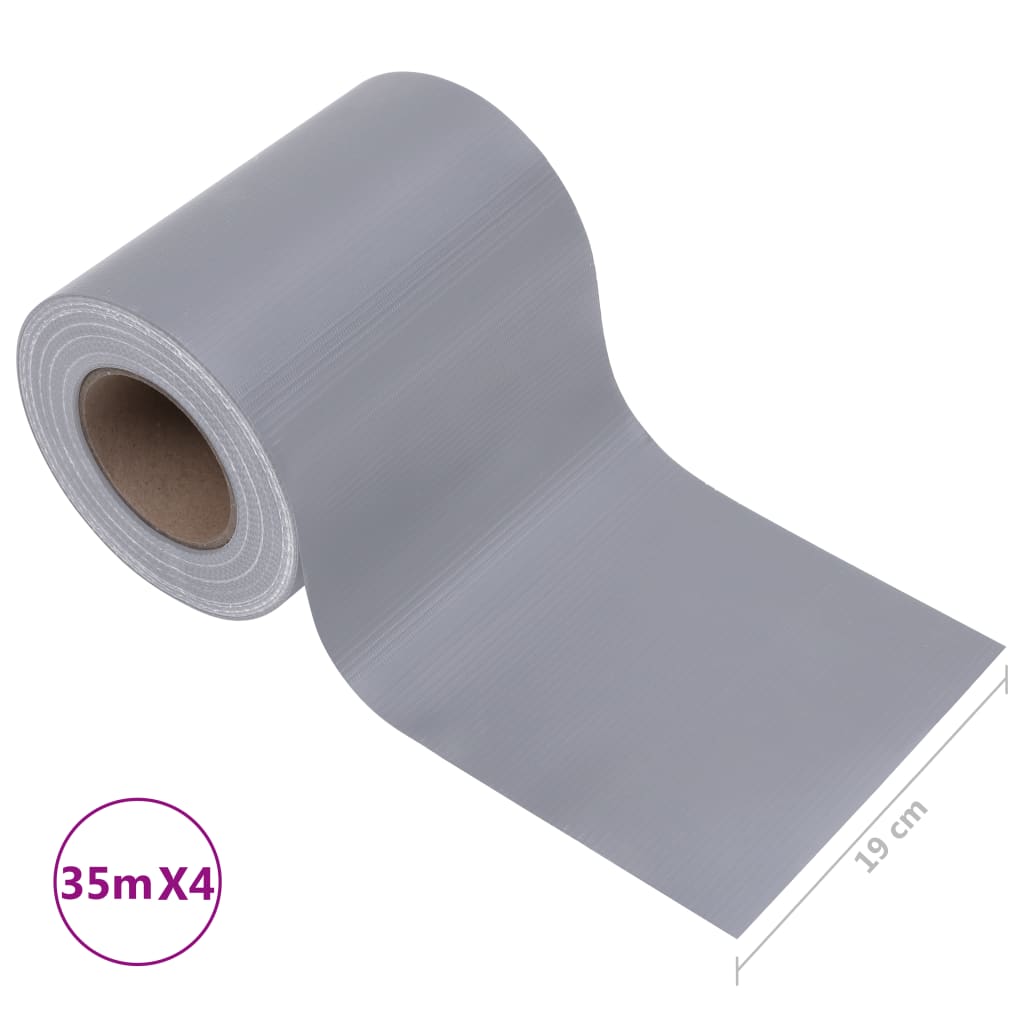 Garden Privacy Screen 4 Pcs PVC 35 X 0.19 M Matte Light Grey