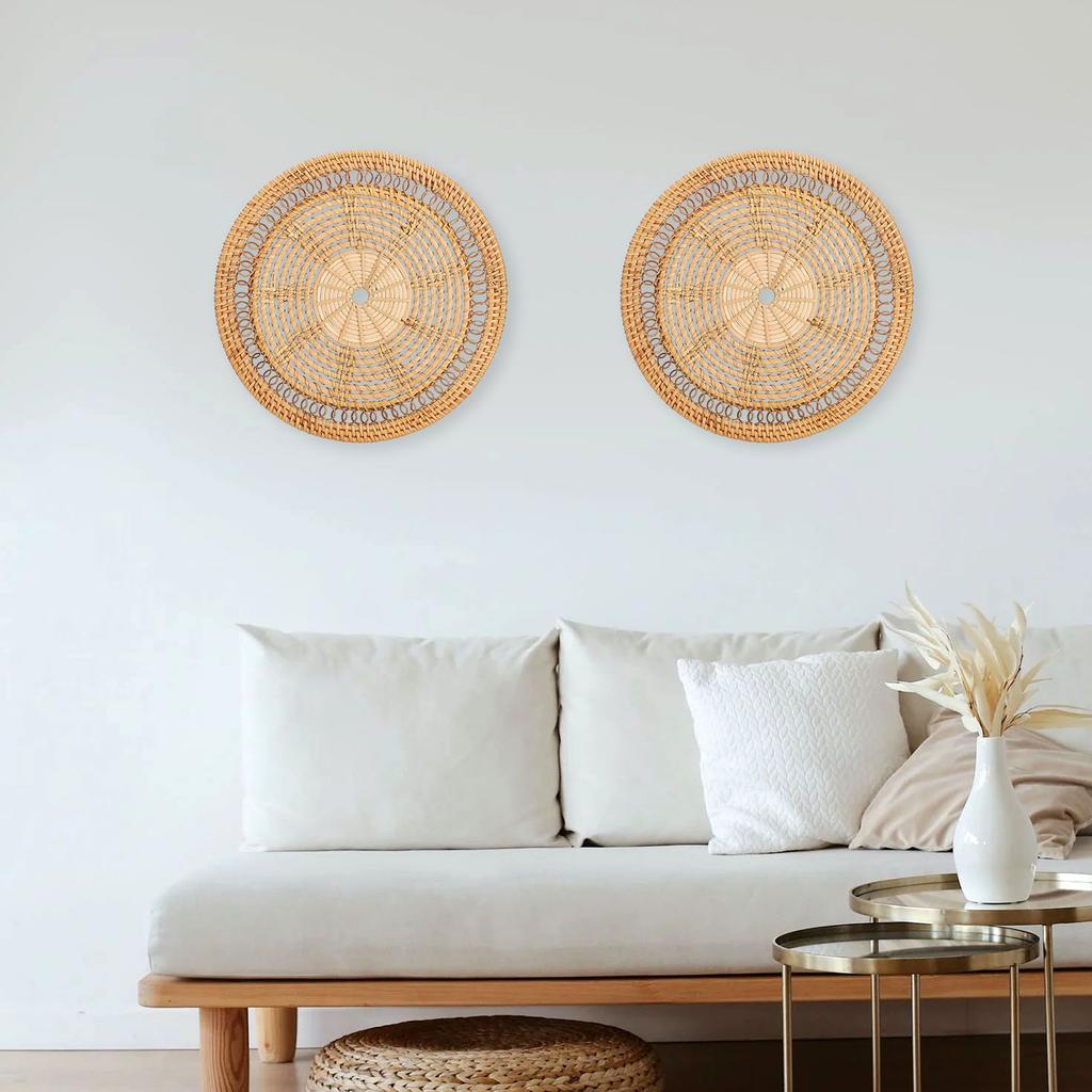 Porch Grass Woven Home Handmade Hay Rattan Woven Wall Decoration Pendant Wall Decoration Wall Hanging