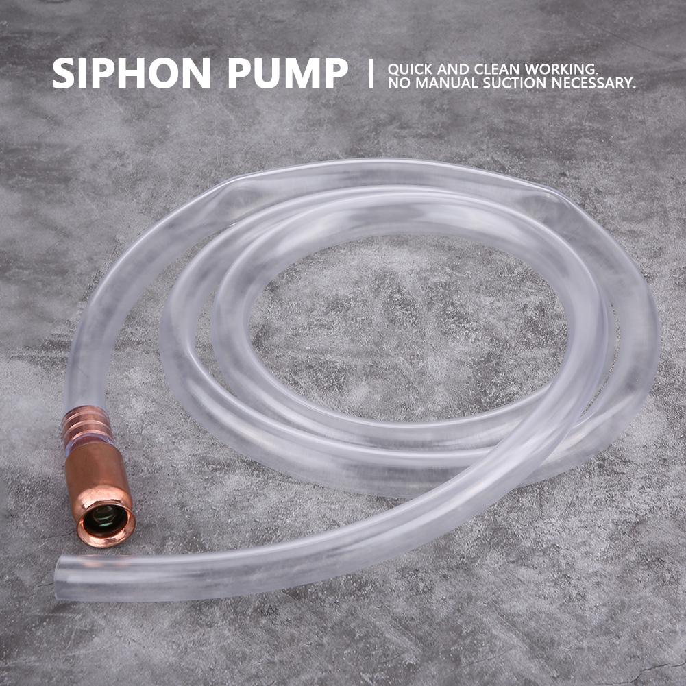 Automatic Siphon Pump Oil Fuel Liquid Transfer Pump Oil Suction Pipe 180cm