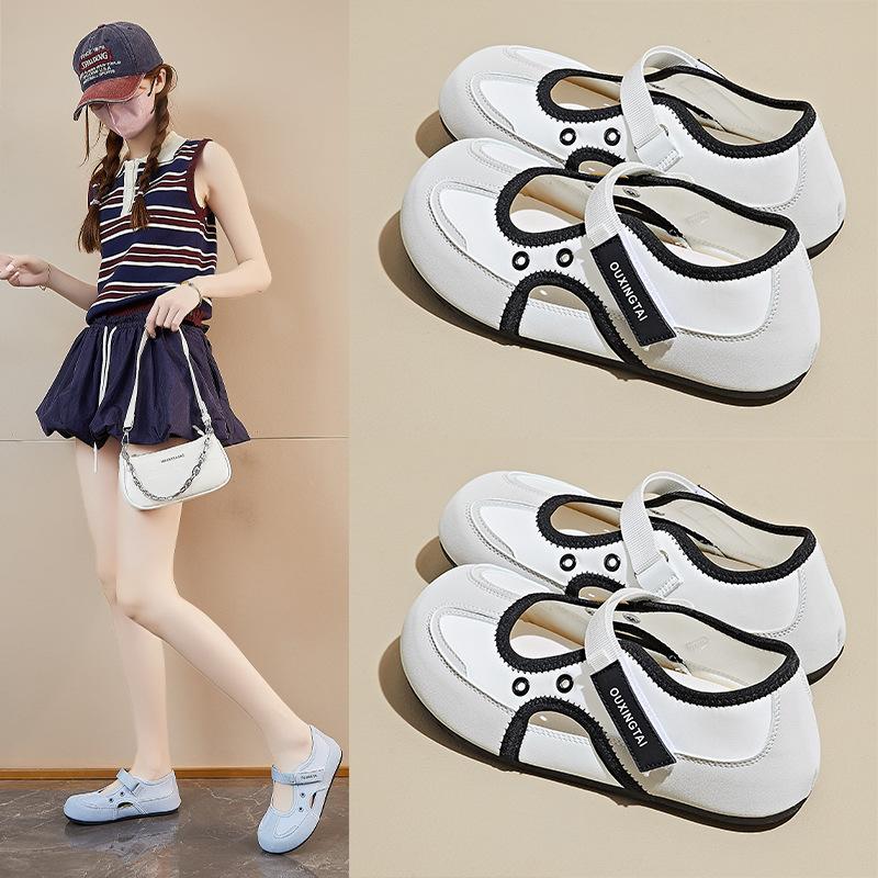 Breathable New Velcro Flat Loafers Round Toe Casual Shoes