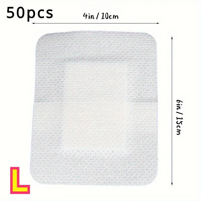 100/50pcs Wound Dressings, Breathable Edge Gauze Pads, Latex Free Bandages, Self-adhesive Wound Dressings Health Care