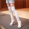 eBay Hot Sale Nightclub Over Knee Boots Thin Heel Waterproof Table Soft Leather  Boots M