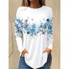 Fall/Winter Daily Women's Casual Top 3D Flower Print Women's Long-Sleeved T-Shirt Street Urban Fashion T-Shirt